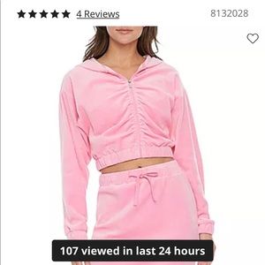 Hot pink juicy zip up
